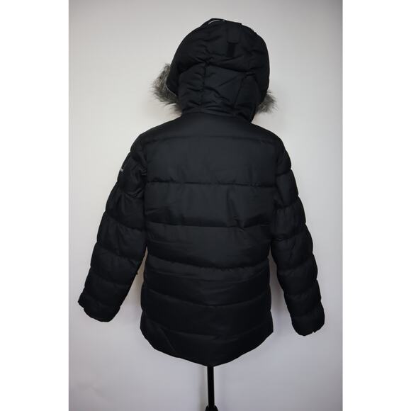 Columbia Girls Black and Pink Waterproof Hooded Puffer Jacket Size XL - Picture 2 of 5